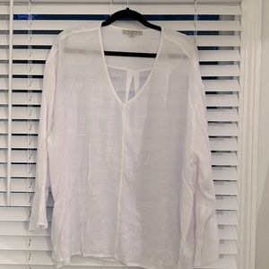 All Saints brand white Sheer blouse